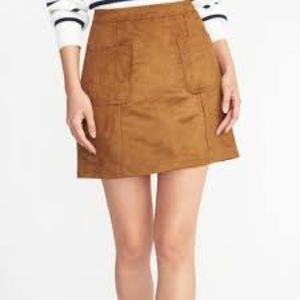 Faux suede mini skirt
